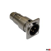 Prox PRXC3MDF XLR Male To Female Adapter For Panel Mount