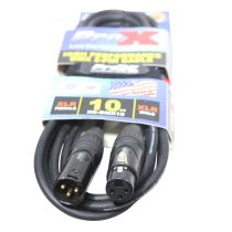 Prox PRXCDMX10X50 50PCS 10 Ft. High Performance DMX Male 3-Pin to DMX Female 3-Pin Cable