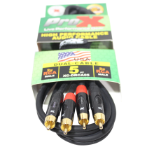 Prox PRXCDRCA5 5' Ft. High Performance RCA Male to RCA Male Balanced Audio Cable