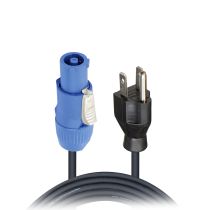 Prox PRXCPWCE1425 25 Ft. 14 AWG High Performance Power Cord NEMA 5-15 Edison to Blue Male Power Connection compatible devices