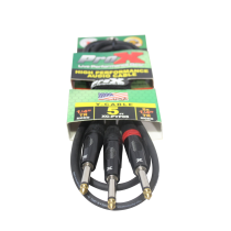 Prox PRXCPYP05 5 Ft. 1/4" TS-M to Dual 1/4" TS-M High Performance Audio Cable