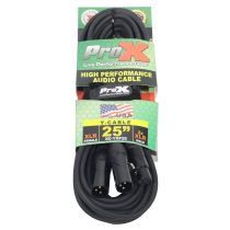 Prox PRXCYXF25 25' Ft High Performace Y-Cable XLR-F to Dual XLR-M Audio Cable