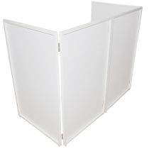Prox PRXF4X3048WMK2 Four Panel Collapse and Go DJ Facade W-White Frame and Carry Bag | Black and White Scrims