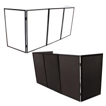 Prox PRXF5X3048B 5 Panel Black Frame DJ Facade W-Stainless Quick Release 180 Deg. Hinges