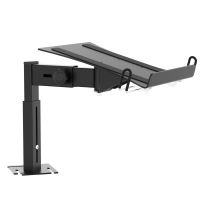 Prox PRXFHB3LSBL BLACK Universal Side Laptop Shelf Mounting Stand for B3 DJ Table Workstation by Humpter