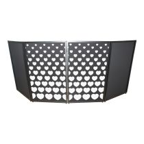 Prox PRXFSHEARTSQ1X2 Stepped Hearts Facade Enhancement Scrims - White Hearts on Black | Set of Two