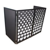 Prox PRXFSHEARTSQ1X2 Stepped Hearts Facade Enhancement Scrims - White Hearts on Black | Set of Two