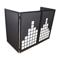 Prox PRXFSMETERX2 Sound Meter Facade Enhancement Scrims - White Print on Black | Set of Two