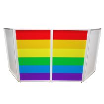 Prox PRXFSRNBW Gay Pride LGBTQ  Rainbow Design DJ Facade Enhancement Scrim - Full Color | Set of Two