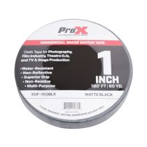 Prox PRXGF160BLKX24 24PCS 1 Inch 180FT 60YD Matte Black Commercial Grade Gaffer Tape Pros Choice Non-Residue