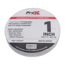 Prox PRXGF160WH 1 Inch 180FT 60YD Matte White Commercial Grade Gaffer Tape Pros Choice Non-Residue