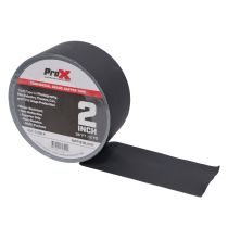 Prox PRXGF212BLK 2 Inch 36FT 12YD Matte Black Commercial Grade Gaffer Tape Pros Choice Non-Residue