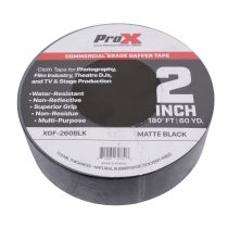 Prox PRXGF260BLKX12 12PCS 2 Inch 180FT 60YD Matte Black Commercial Grade Gaffer Tape Pros Choice Non-Residue