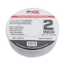 Prox PRXGF260WH 2 Inch 180FT 60YD Matte White Commercial Grade Gaffer Tape Pros Choice Non-Residue