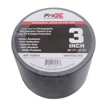 Prox PRXGF312BLKX24 24PCS 3 Inch 36FT 12YD Matte Black Commercial Grade Gaffer Tape Pros Choice Non-Residue