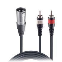 Prox PRXCXMYRCA05 5' Ft. High Performance Audio Y Cable XLR-M to Dual RCA