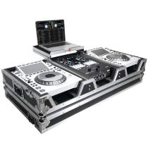 Prox PRXSCDM3000WLT Flight Case DJ Coffin for Pioneer Mixer DJM-900NXS2  and 2 CDJ-3000 W-Wheels and Laptop Shelf