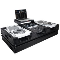 Prox PRXSCDM3000WLTBL DJ Coffin Case for Pioneer  2X CDJ-3000 CD  and  DJM-900NXS2 Mixer W/Wheels & Laptop Shelf (Black on Black)