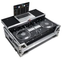Prox PRXSDDJREV7WLT ATA Style Flight Case for Pioneer DDJ-REV7 DJ Controller with Laptop Shelf Wheels and 1U Rackspace