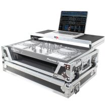 Prox PRXSDDJ800WLT Flight Case For Pioneer DDJ-800 Digital Controller W-Sliding Laptop Shelf and Wheels & 1U Rackspace