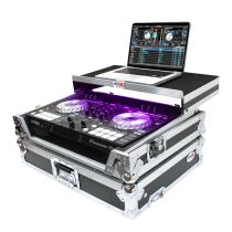 Prox PRXSDDJSR2LTLED ATA Flight Case For Pioneer DDJ-SR2 DJ Controller with Laptop Shelf and LED