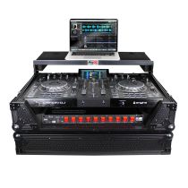 Prox PRXSPRIME2LTBL ATA Flight Case For Denon PRIME 2 DJ Controller with Laptop Shelf 1U Rack Space - Black