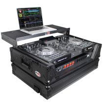 Prox PRXSPRIME2LTBL ATA Flight Case For Denon PRIME 2 DJ Controller with Laptop Shelf 1U Rack Space - Black