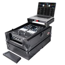 Prox PRXSRANE72LTBL 11" DJ Mixer Road Case W/Laptop Shelf for Rane Seventy-Two 72 and Rane Seventy (Black on Black)