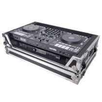 Prox PRXSRANEFOURW ATA Flight Style Road Case For RANE Four DJ Controller with 1U Rack Space and Wheels