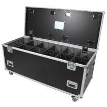 Prox PRXSUTL246030WMK2 TruckPax Utility ATA Flight Case Truck Storage Road Case with Dividers Tray and 4" in casters - 24"x60"x30" Ext