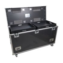 Prox PRXSUTL246036WMK2 TruckPax Utility ATA Flight Case Truck Storage Road Case with Dividers Tray and 4" in casters â€“ 24"x60"x36" Ext