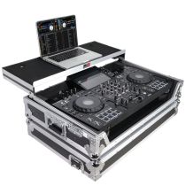 Prox PRXSXDJRX3WLT ATA Flight Case ATA Flight Case For Pioneer DDJ-REV5 XDJ-RX3 DJ Controller with Laptop Shelf 1U Rack Space and Wheels