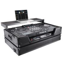 Prox PRXSXDJXZWLTBL ATA Flight Case For Pioneer XDJ-XZ DJ Controller with Laptop Shelf 1U Rack Space and Wheels - Black