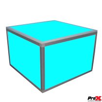 Prox PRXSA2X216 Lumo Stage Acrylic Stage 2'x'2x16" Platform Cube Light Box Section for Disco Style Dance Floor - Includes (2) Side Panels