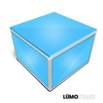 Prox PRXSA2X224 Lumo Stage Acrylic Stage 2'x'2x24" Platform Cube Light Box Section for Disco Style Dance Floor - Includes (4) Panels