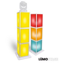 Prox PRXSAPILLAR6FT Lumo Stage Acrylic Pillar 6' Column Cube Section Display Pedestal and Base for LED DJ Stage Lighting Dance Floor