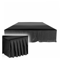 Prox PRXSQSKIRT40 Polyester 40" Fabric Stage Skirt Black Style for ProX XSQ-Stages