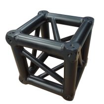 Prox PRXTJB6W4WBLK 6 Way Square Truss Junction Block - Includes 4 Way 16 Half Conical Couplers | Black Powder Coated | 3mm Wall